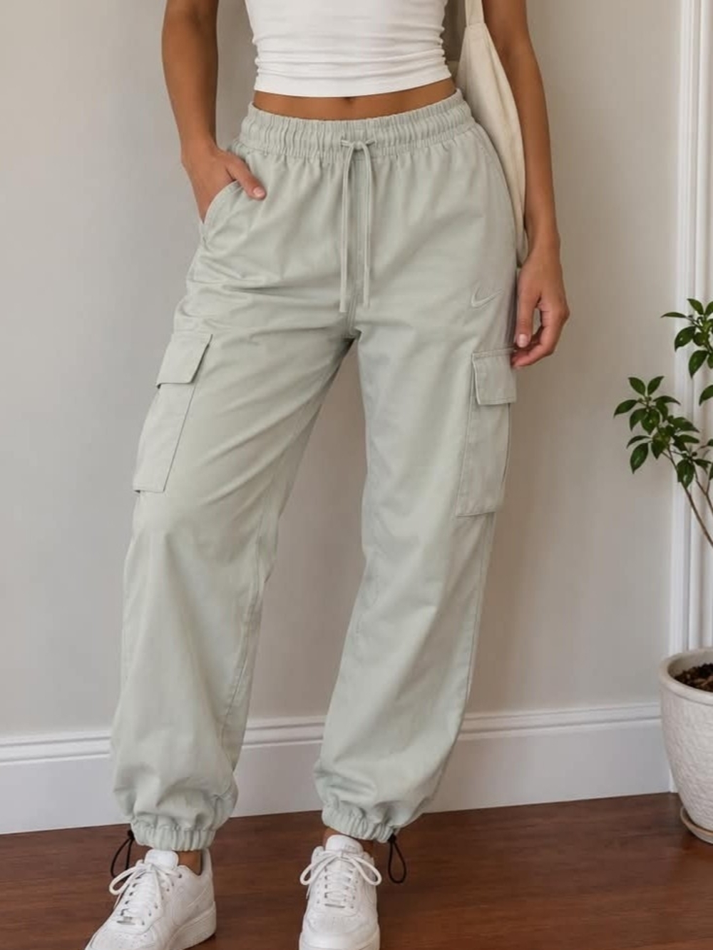 Nike Women's Light Sage Cargo Track Joggers